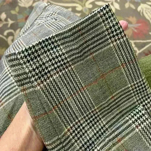 Ladies Express Plaid Slacks Stretch Size 0/R - Picture 6 of 6